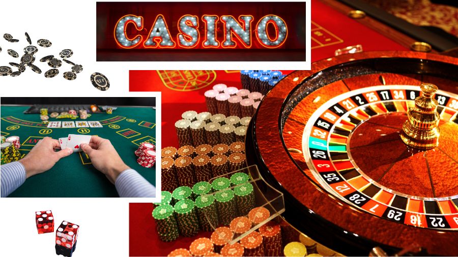 På billedet ser man en person på et casino, der spiller poker.